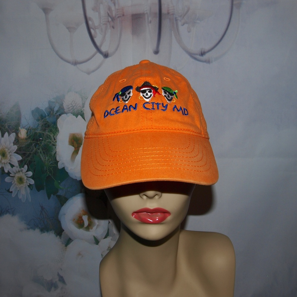 Pirates hat Ocean City Maryland Hat Pirates Skulls Halloween Youth Baseball Cap
